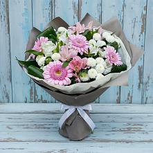 Букет цветов из:  Герберы, Альстромерии и Хризантемы #REPLACE_PRED# Яреге