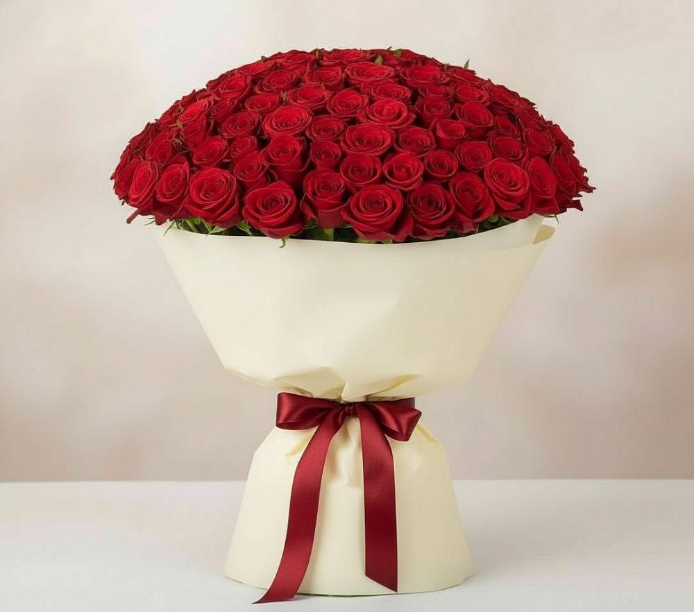Букет 101 Красная роза Милано в Яреге