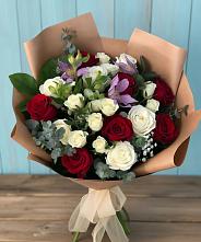 Букет цветов из:  Розы и Альстромерии в Яреге