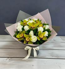 Букет цветов из:  Орхидеи и Розы в Яреге