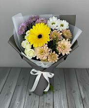 Букет цветов из:  Розы, Герберы и Хризантемы #REPLACE_PRED# Яреге