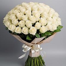 Букет 101 беля роза Белоснежка в Яреге