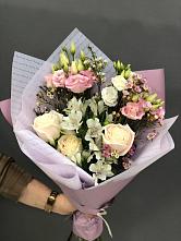 Букет цветов из:  Альстромерии, Розы и Лизиантусы #REPLACE_PRED# Яреге