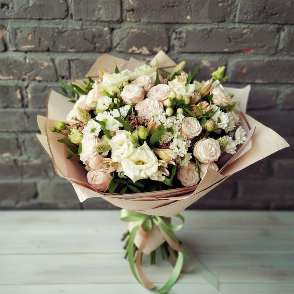 Букет цветов из: Альстромерии, Розы и Хризантемы в Яреге