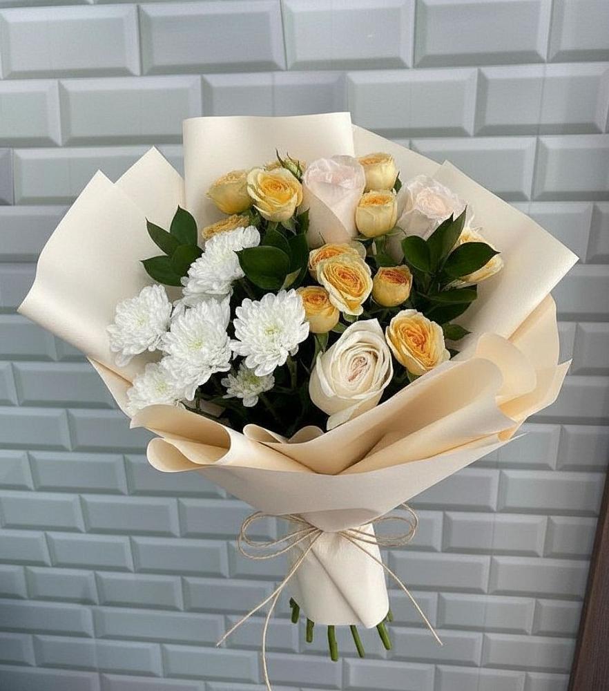 Букет цветов из: Розы и Хризантемы в Яреге