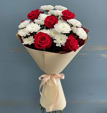 Букет цветов из:  Розы и Хризантемы в Яреге