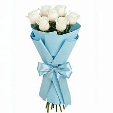 Букет 7 белых роз Проуд в Яреге