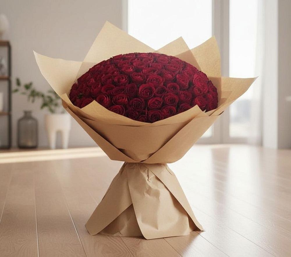 Букет 101 Красная роза в Яреге