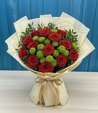 Букет цветов из:  Розы и Хризантемы в Яреге