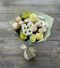 Букет цветов из:  Альстромерии, Розы и Хризантемы в Яреге
