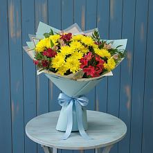 Букет цветов из:  Альстромерии и Хризантемы в Яреге