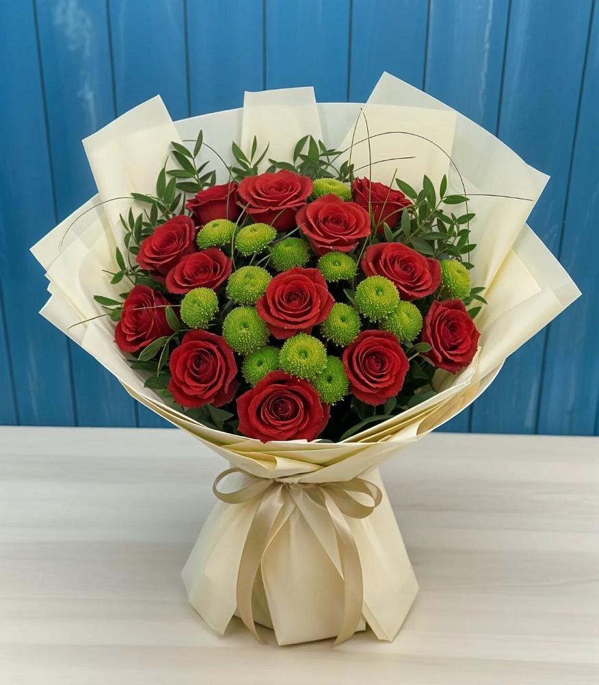 Букет цветов из: Розы и Хризантемы в Яреге