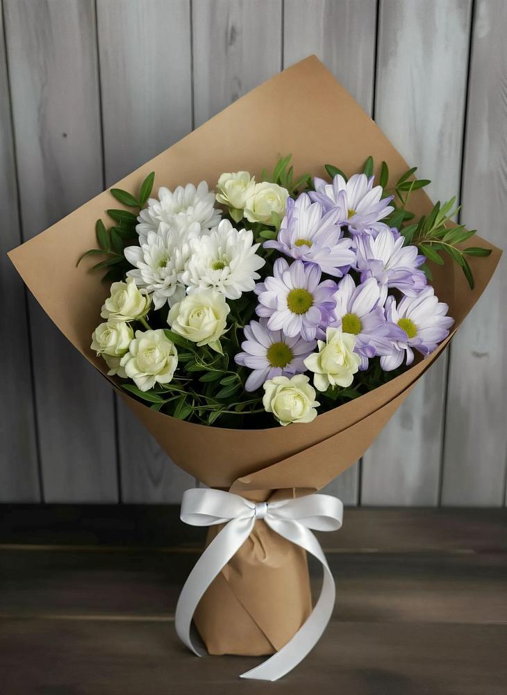 Букет цветов из: Хризантемы и Розы в Яреге